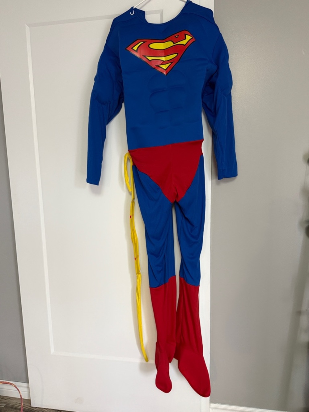 Rubie's Blue and Red Men's Superhero Costume with Yellow Belt
